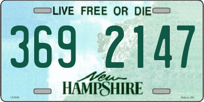 NH license plate 3692147