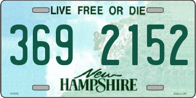 NH license plate 3692152