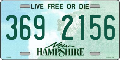 NH license plate 3692156