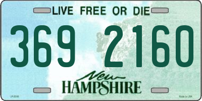 NH license plate 3692160