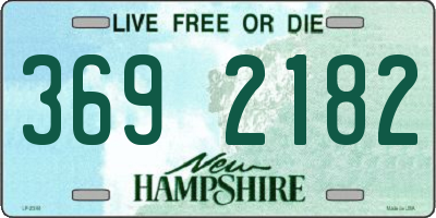 NH license plate 3692182