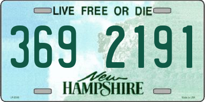 NH license plate 3692191