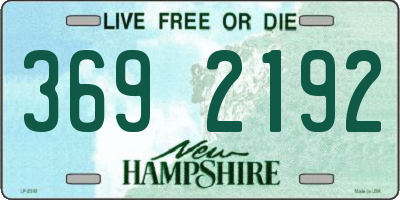 NH license plate 3692192