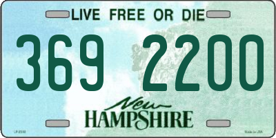 NH license plate 3692200
