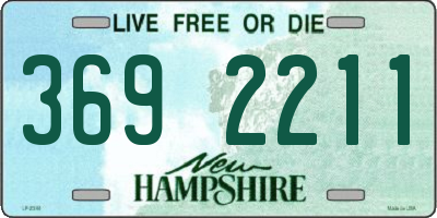 NH license plate 3692211