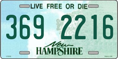 NH license plate 3692216