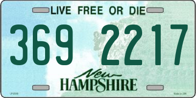 NH license plate 3692217