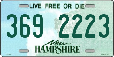 NH license plate 3692223