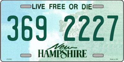 NH license plate 3692227