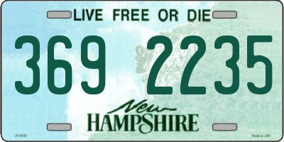 NH license plate 3692235
