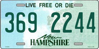 NH license plate 3692244
