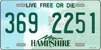 NH license plate 3692251