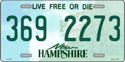 NH license plate 3692273