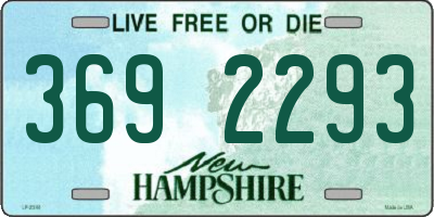 NH license plate 3692293