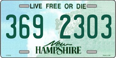 NH license plate 3692303