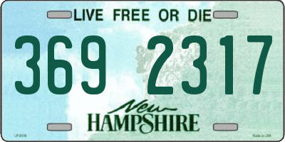 NH license plate 3692317