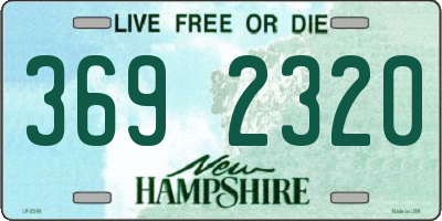 NH license plate 3692320