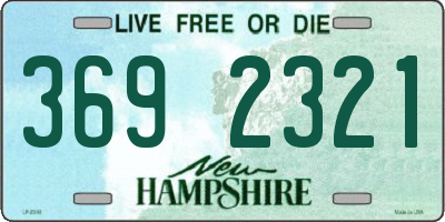 NH license plate 3692321