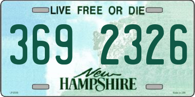 NH license plate 3692326