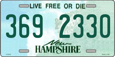 NH license plate 3692330
