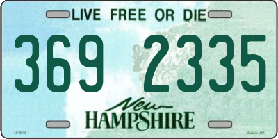 NH license plate 3692335