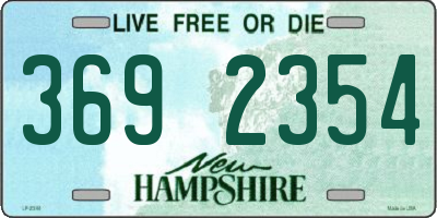 NH license plate 3692354