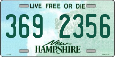 NH license plate 3692356