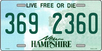 NH license plate 3692360