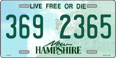 NH license plate 3692365