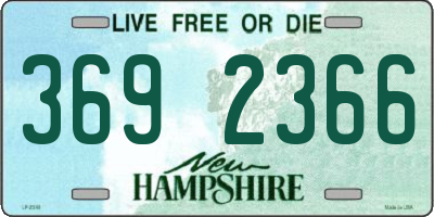 NH license plate 3692366