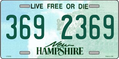 NH license plate 3692369