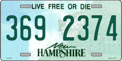 NH license plate 3692374
