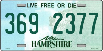 NH license plate 3692377