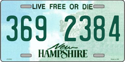 NH license plate 3692384