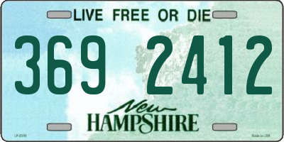 NH license plate 3692412