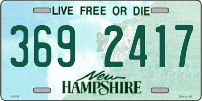 NH license plate 3692417