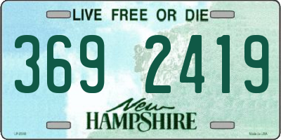 NH license plate 3692419