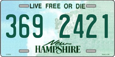 NH license plate 3692421