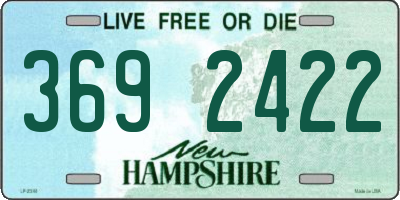 NH license plate 3692422