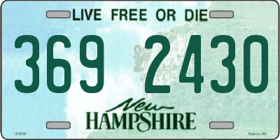 NH license plate 3692430