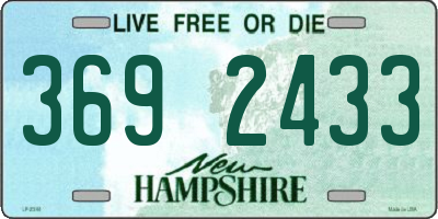NH license plate 3692433