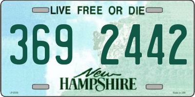 NH license plate 3692442