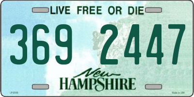 NH license plate 3692447