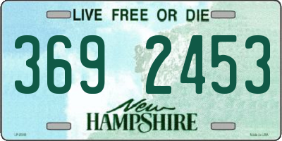 NH license plate 3692453