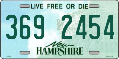 NH license plate 3692454