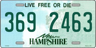 NH license plate 3692463