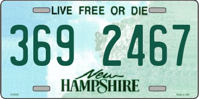 NH license plate 3692467