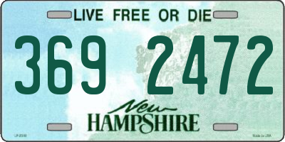NH license plate 3692472