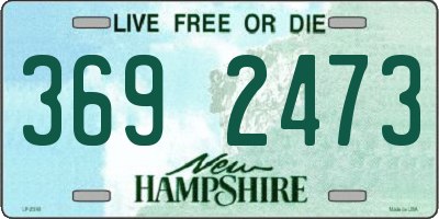 NH license plate 3692473