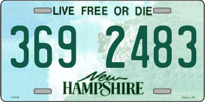 NH license plate 3692483